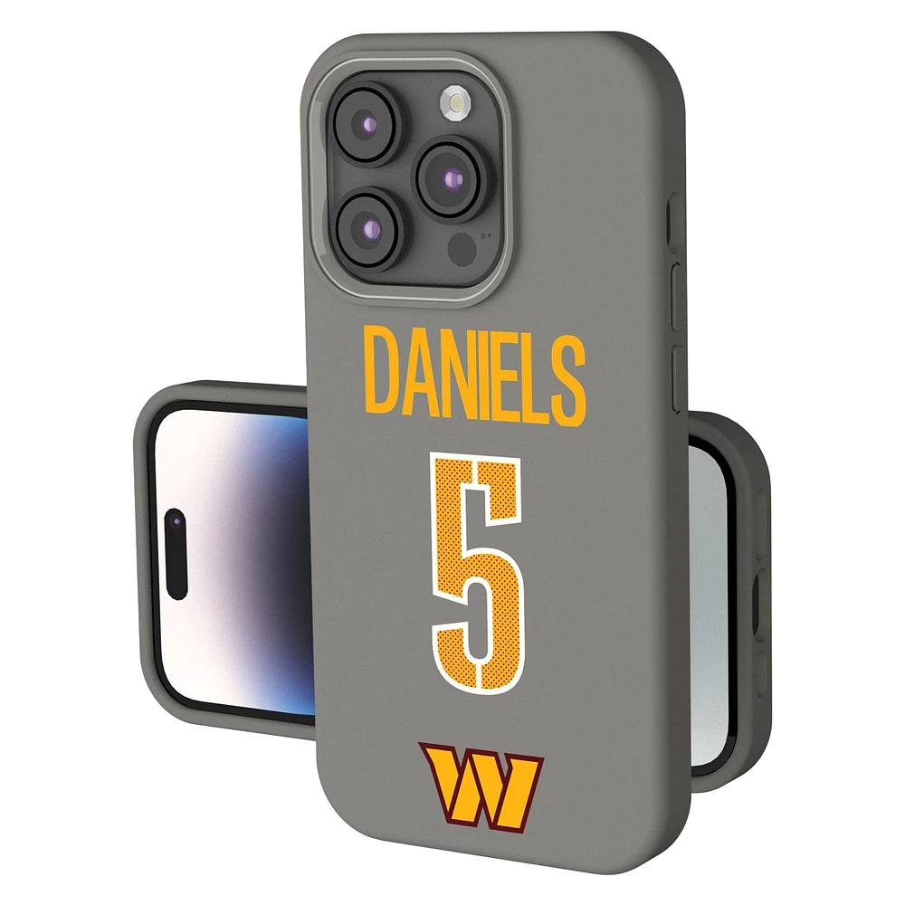 Keyscaper Jayden Daniels Gray Washington Commanders Ready Soft Touch iPhone Case