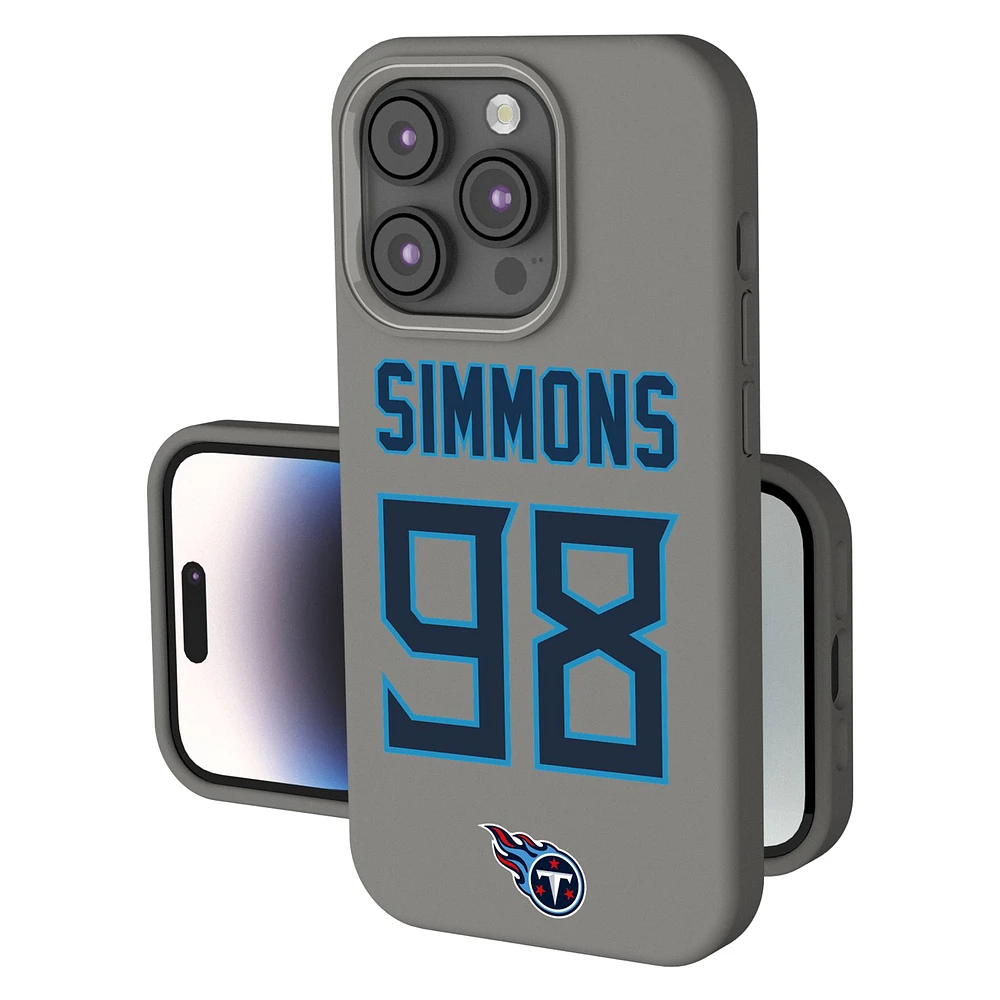 Keyscaper Jeffery Simmons Gray Tennessee Titans Ready Soft Touch iPhone Case