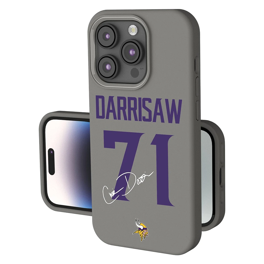 Keyscaper Christian Darrisaw Gray Minnesota Vikings Ready Soft Touch iPhone Case