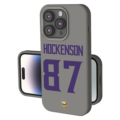 Keyscaper T.J. Hockenson Gray Minnesota Vikings Ready Soft Touch iPhone Case
