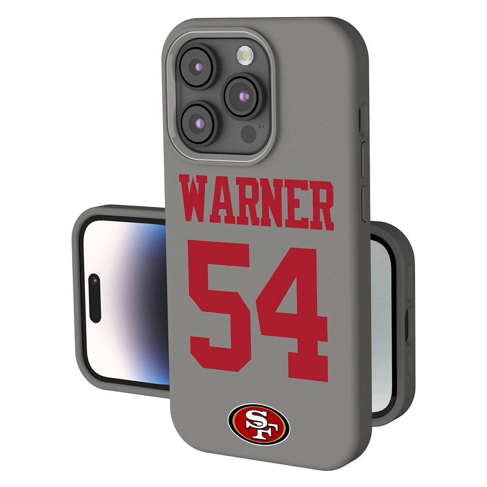 Keyscaper Fred Warner Gray San Francisco 49ers Ready Soft Touch iPhone Case