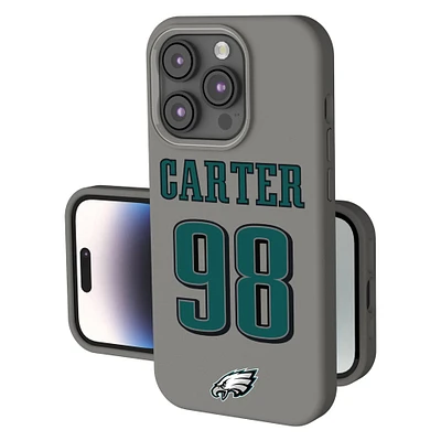 Keyscaper Jalen Carter Gray Philadelphia Eagles Ready Soft Touch iPhone Case
