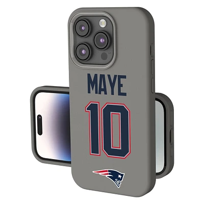 Keyscaper Drake Maye Gray New England Patriots Ready Soft Touch iPhone Case