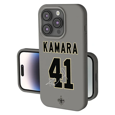Keyscaper Alvin Kamara Gray New Orleans Saints Ready Soft Touch iPhone Case