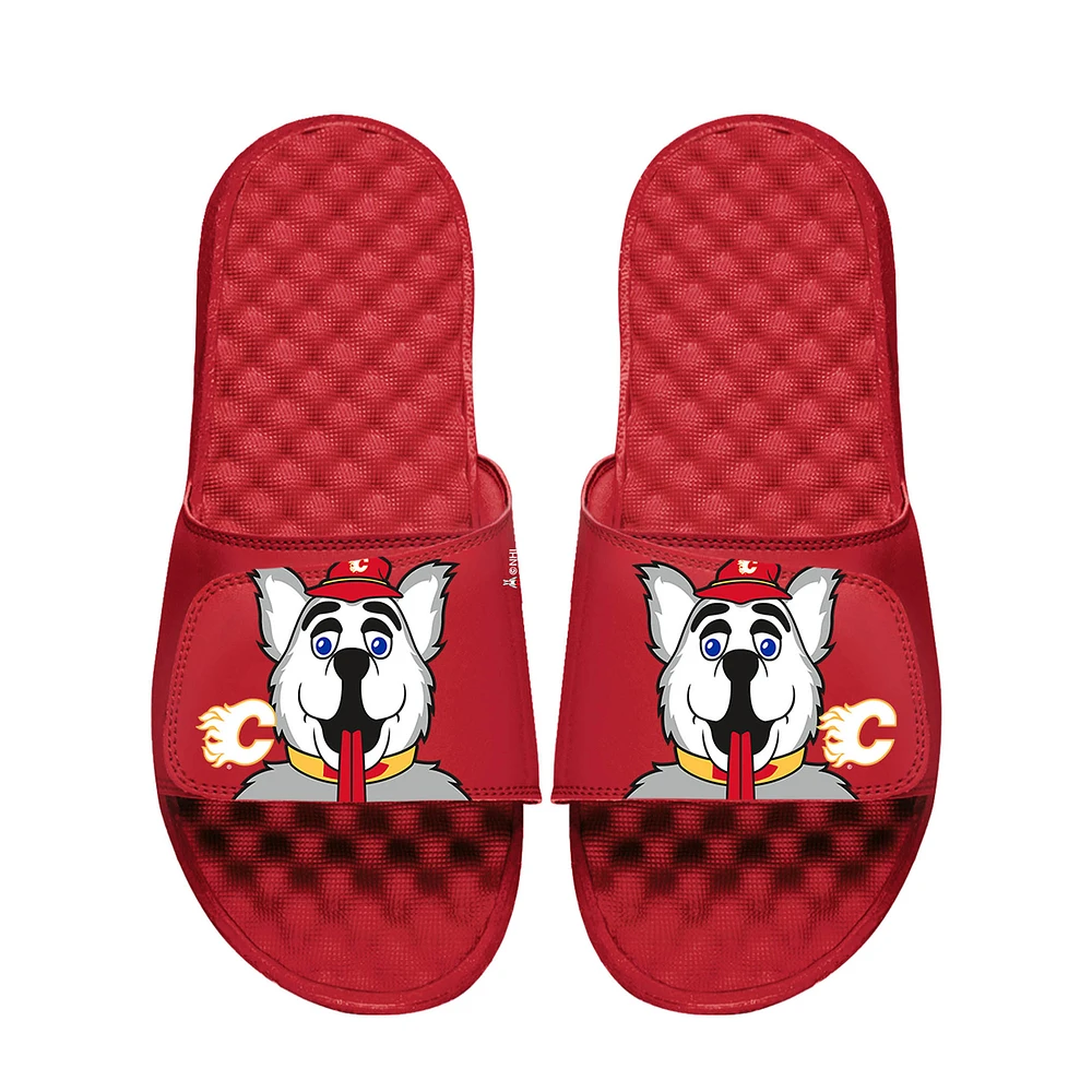 Youth ISlide Red Calgary Flames Team Mascot Slide Sandals