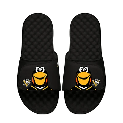 Youth ISlide Black Pittsburgh Penguins Team Mascot Slide Sandals