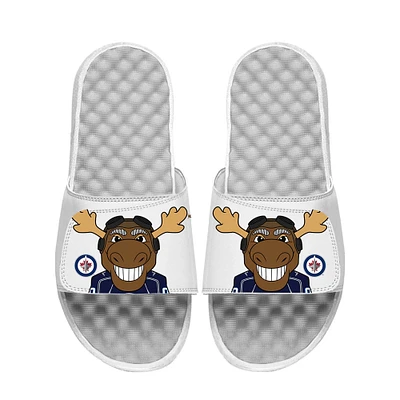 Youth ISlide  White Winnipeg Jets Team Mascot Slide Sandals