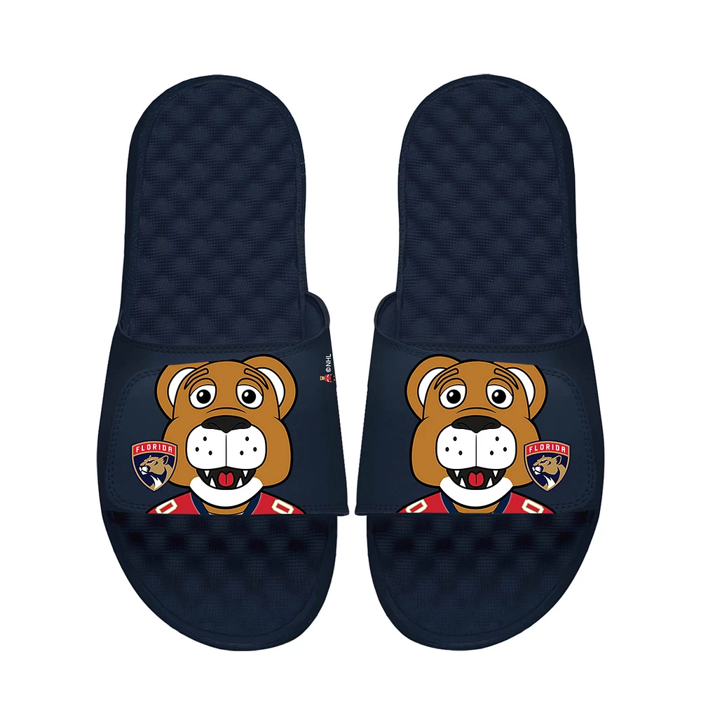 Youth ISlide Navy Florida Panthers Team Mascot Slide Sandals