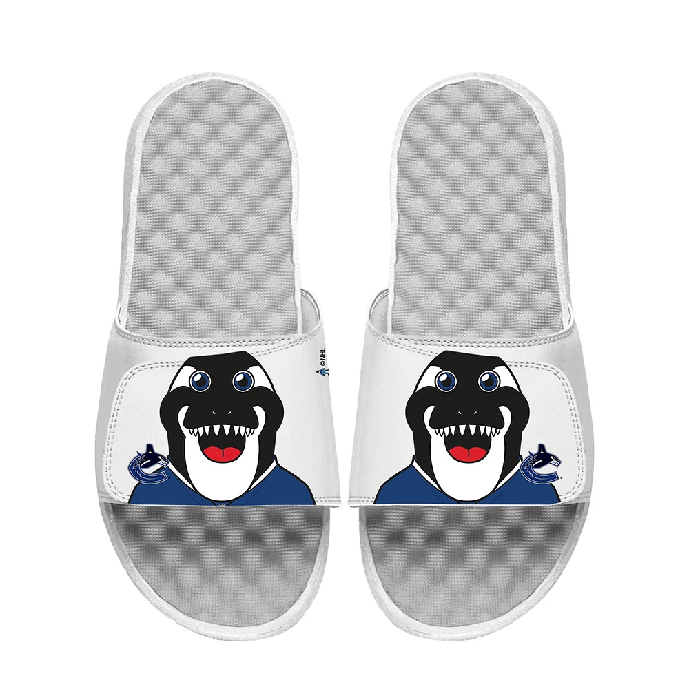 Unisex ISlide White Vancouver Canucks Team Mascot Slide Sandals
