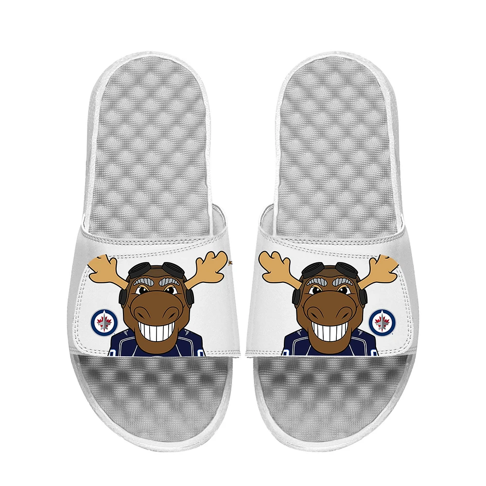 Unisex ISlide White Winnipeg Jets Team Mascot Slide Sandals