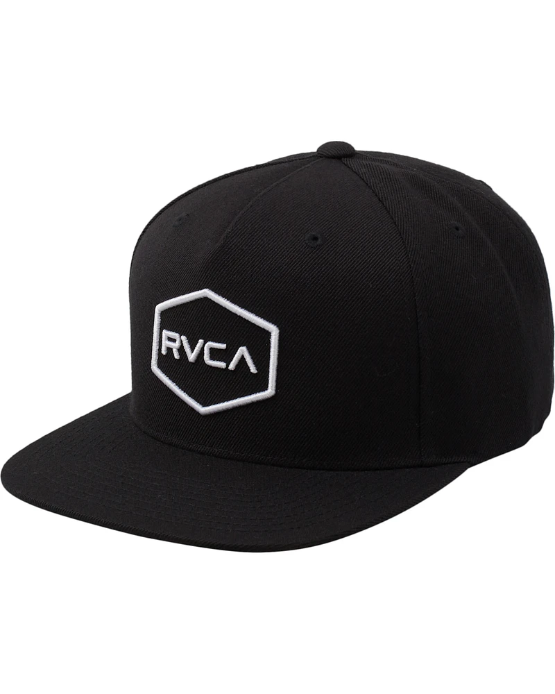 Men's RVCA Black Commonwealth Snapback Hat