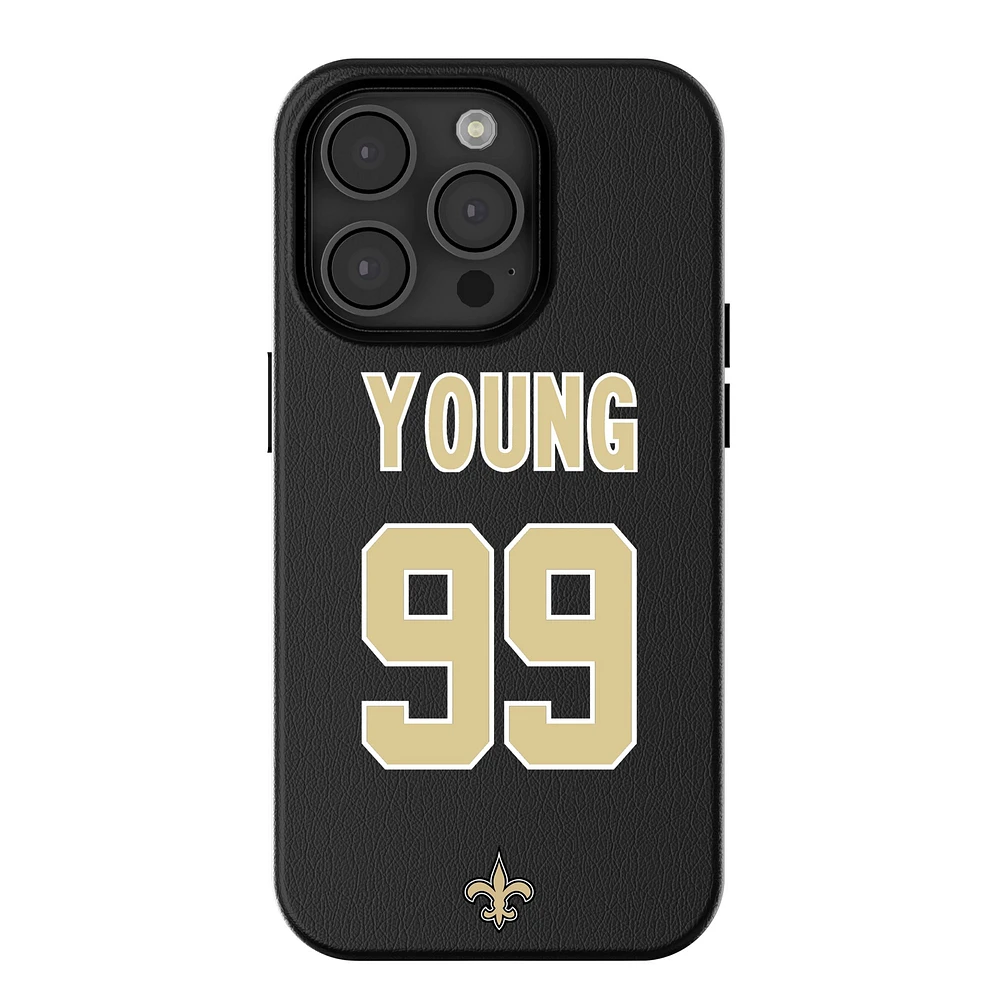 Keyscaper Chase Young Black New Orleans Saints iPhone Magnetic Bump Case