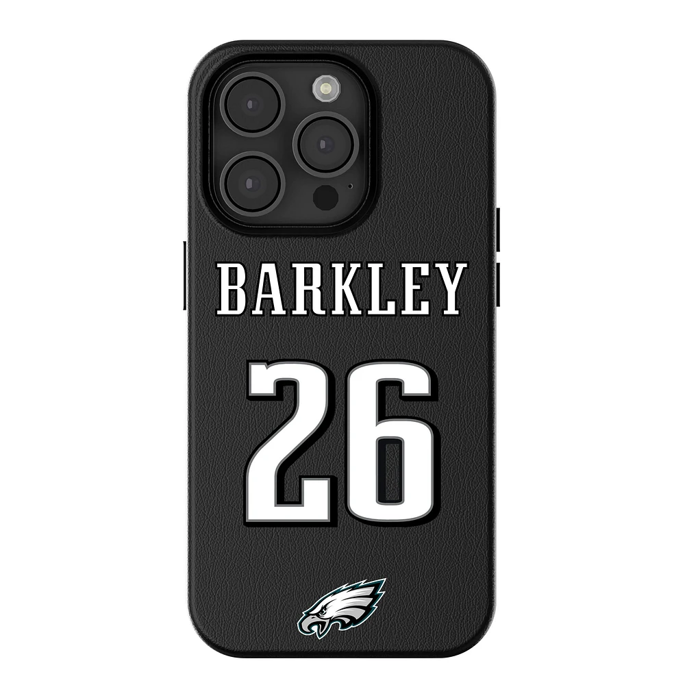Keyscaper Saquon Barkley Black Philadelphia Eagles iPhone Magnetic Bump Case