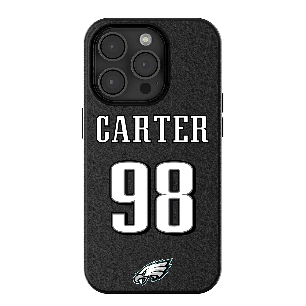 Keyscaper Jalen Carter Black Philadelphia Eagles iPhone Magnetic Bump Case
