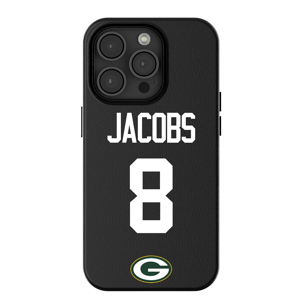 Keyscaper Josh Jacobs Black Green Bay Packers iPhone Magnetic Bump Case