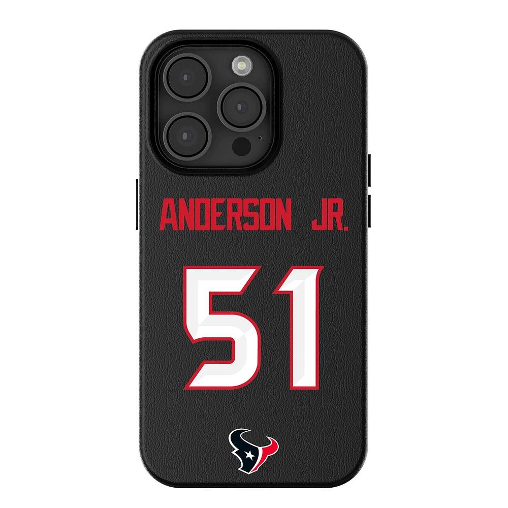Keyscaper Will Anderson Jr. Black Houston Texans iPhone Magnetic Bump Case