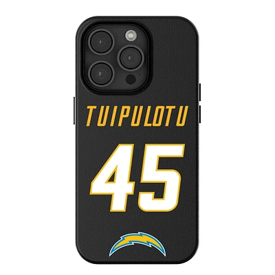 Keyscaper Tuli Tuipulotu Black Los Angeles Chargers iPhone Magnetic Bump Case