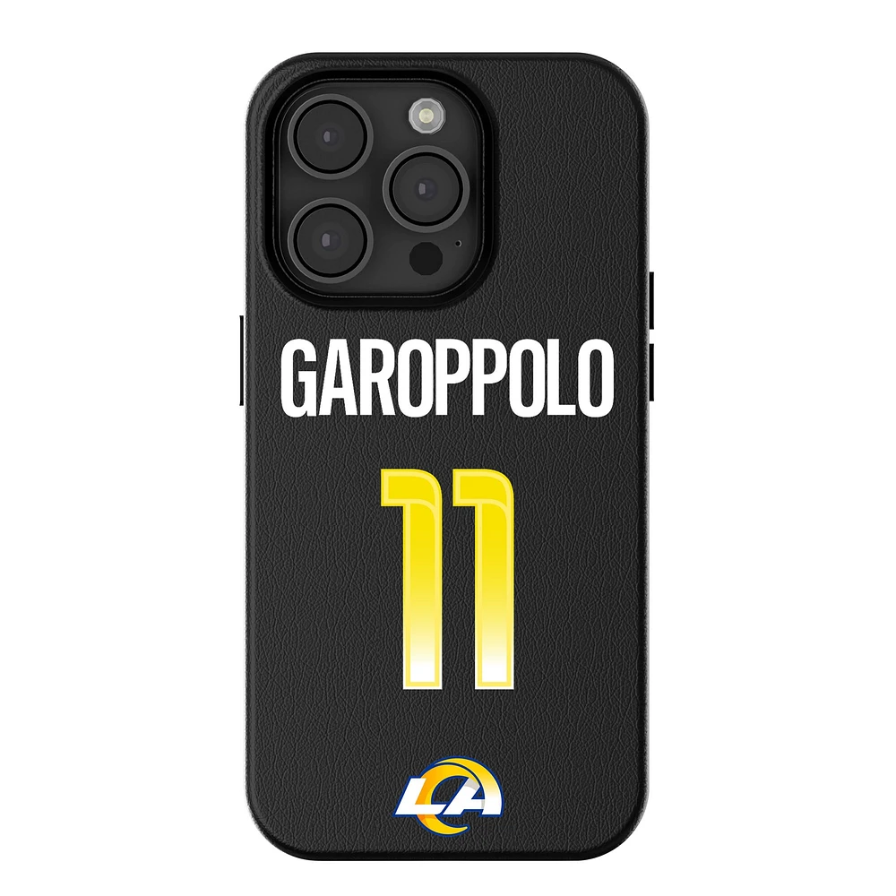 Keyscaper Jimmy Garoppolo Black Los Angeles Rams iPhone Magnetic Bump Case