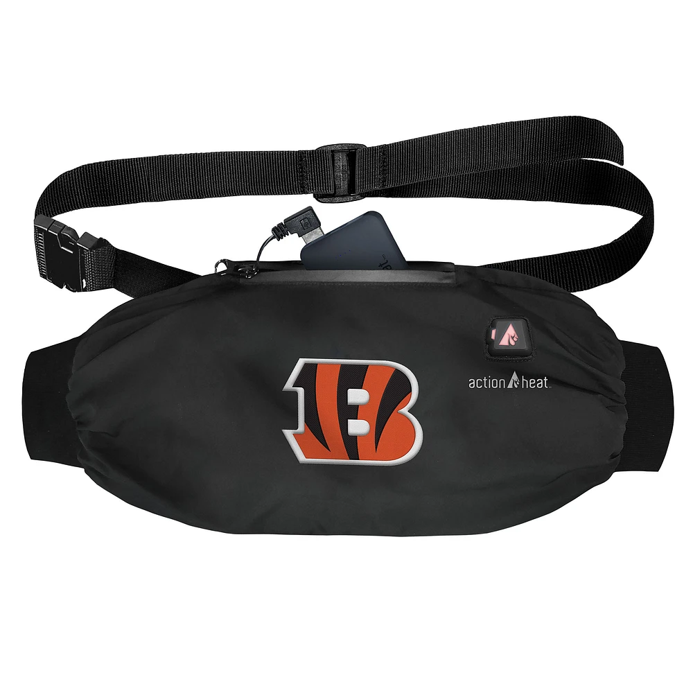ActionHeat Black Cincinnati Bengals 5V Battery Heated Hand Muff