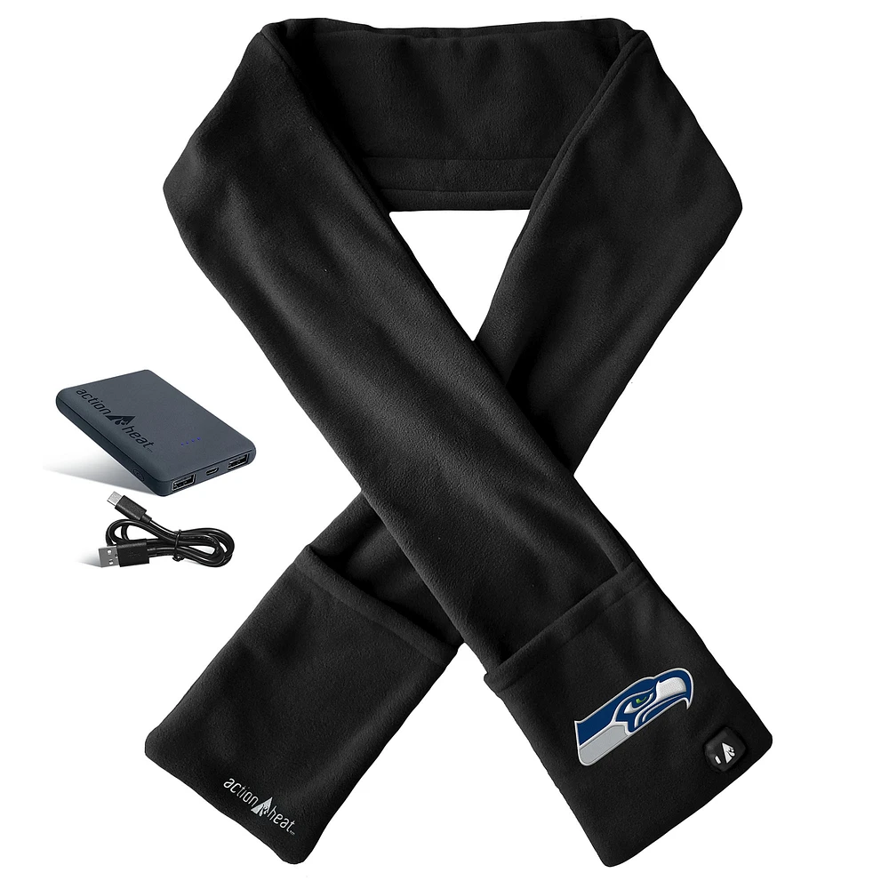 ActionHeat Black Seattle Seahawks 5V Battery Heated Scarf