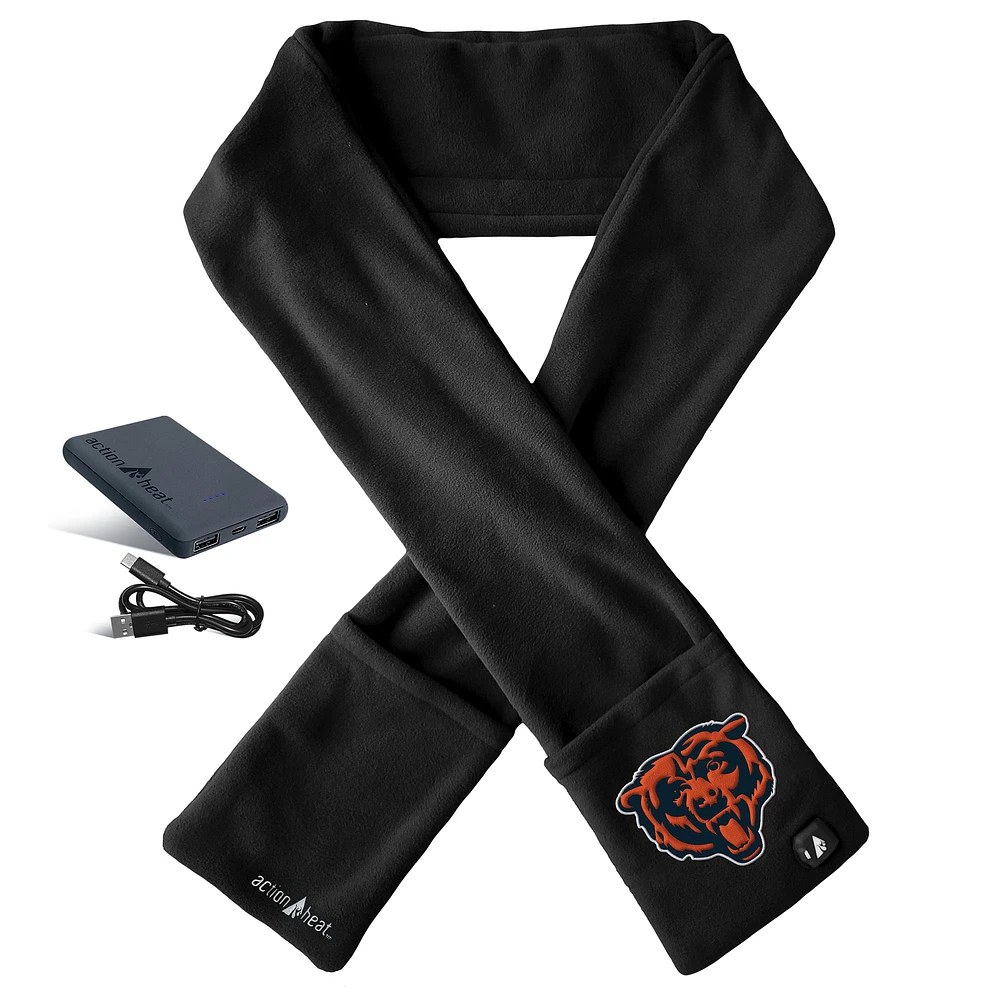 ActionHeat Black Chicago Bears 5V Battery Heated Scarf