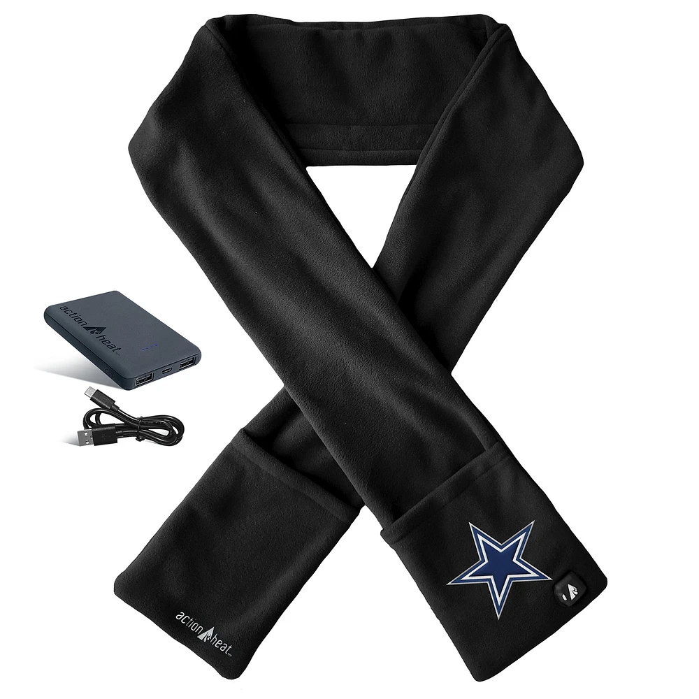 ActionHeat Black Dallas Cowboys 5V Battery Heated Scarf