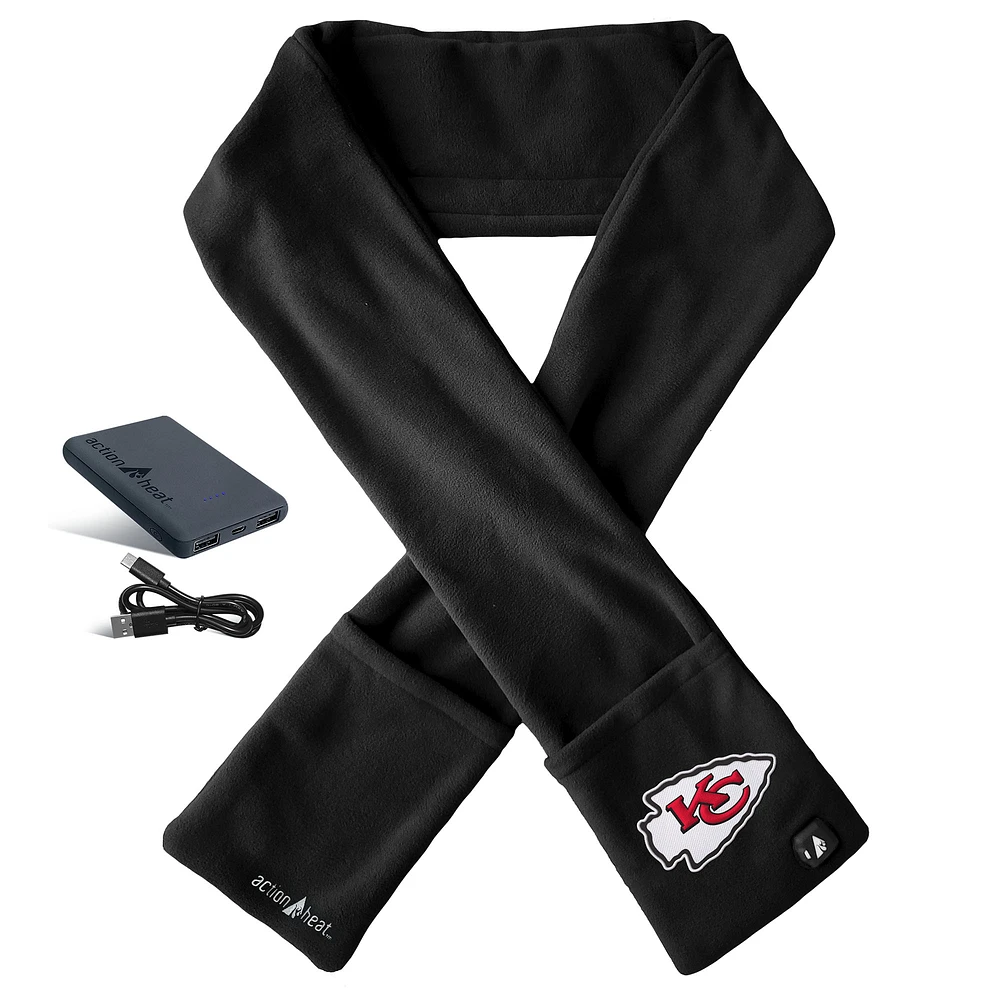ActionHeat Black Kansas City Chiefs 5V Battery Heated Scarf