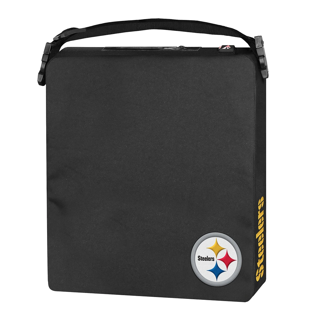 ActionHeat Black Pittsburgh Steelers 5V Battery Heated Seat Cushion