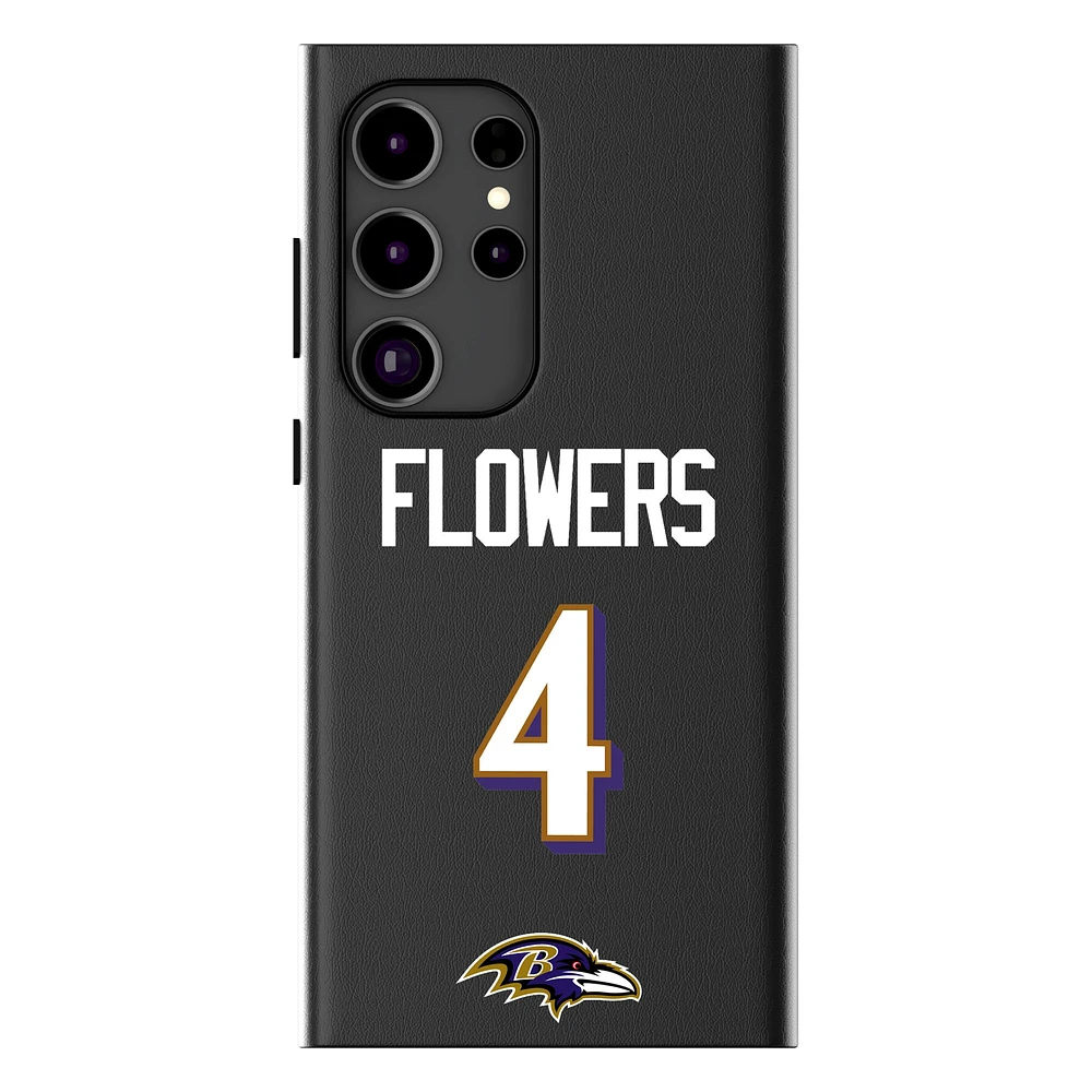 Keyscaper Zay Flowers Black Baltimore Ravens Galaxy Magnetic Bump Case