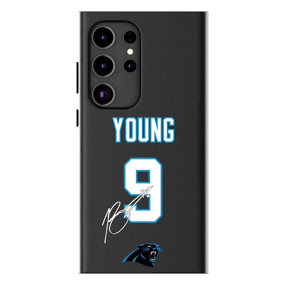 Keyscaper Bryce Young Black Carolina Panthers Galaxy Magnetic Bump Case