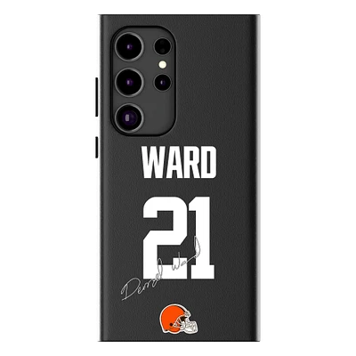 Keyscaper Denzel Ward Black Cleveland Browns Galaxy Magnetic Bump Case