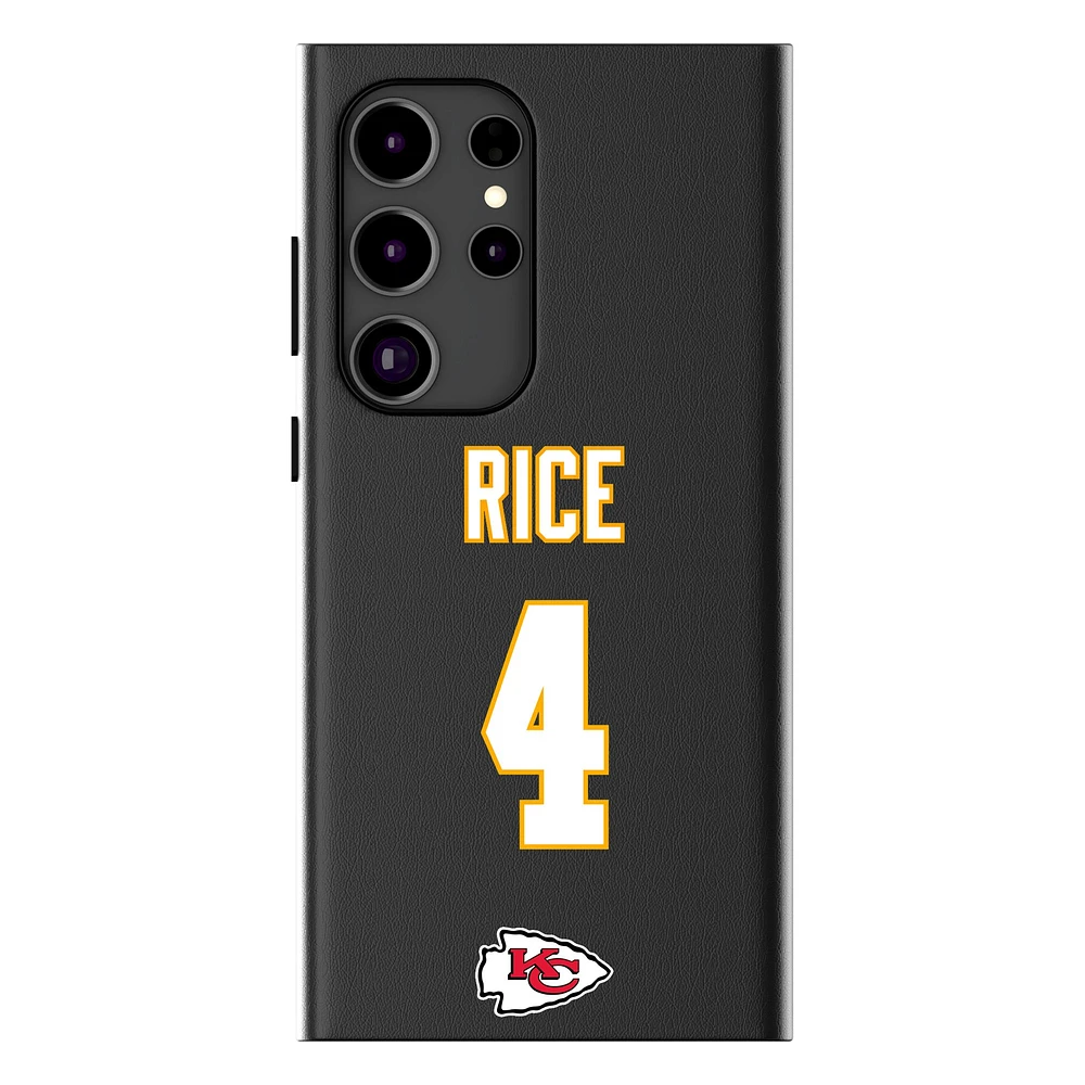 Keyscaper Rashee Rice Black Kansas City Chiefs Galaxy Magnetic Bump Case