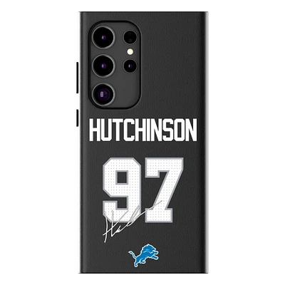 Keyscaper Aidan Hutchinson Black Detroit Lions Galaxy Magnetic Bump Case