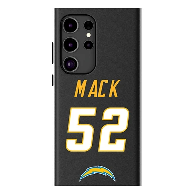 Keyscaper Khalil Mack Black Los Angeles Chargers Galaxy Magnetic Bump Case