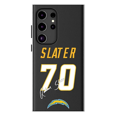 Keyscaper Rashawn Slater Black Los Angeles Chargers Galaxy Magnetic Bump Case