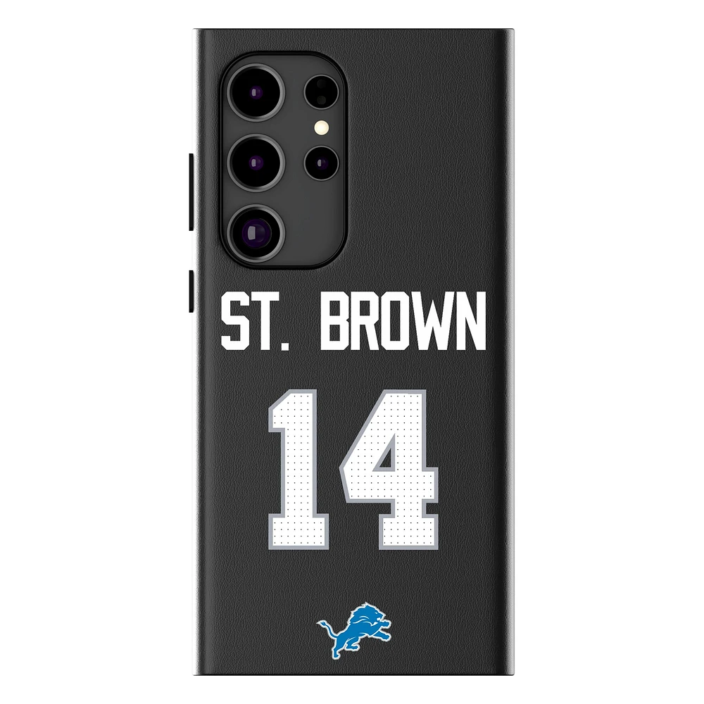 Keyscaper Amon-Ra St. Brown Black Detroit Lions Galaxy Magnetic Bump Case