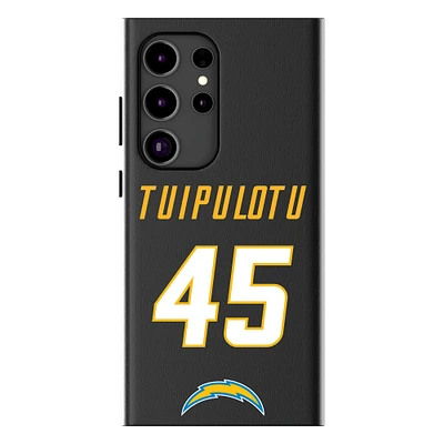 Keyscaper Tuli Tuipulotu Black Los Angeles Chargers Galaxy Magnetic Bump Case