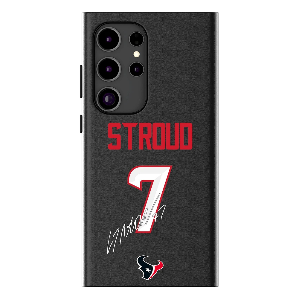 Keyscaper C.J. Stroud Black Houston Texans Galaxy Magnetic Bump Case