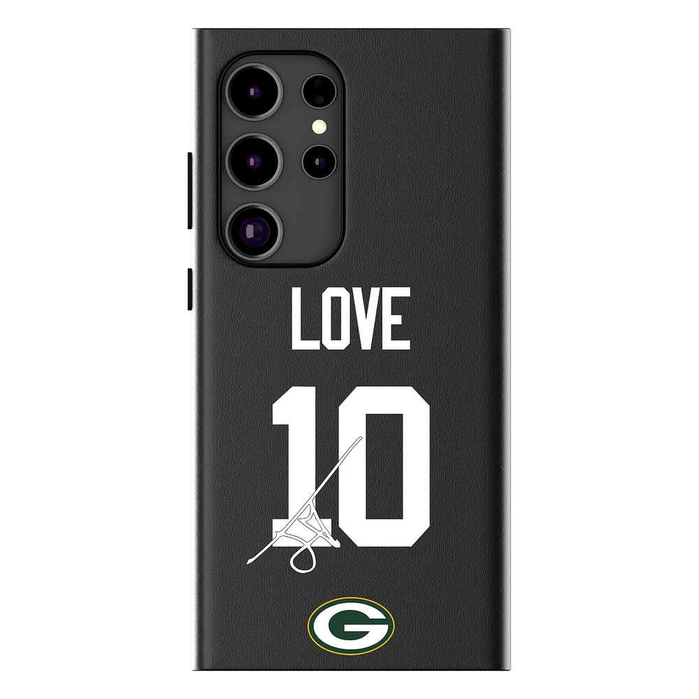 Keyscaper Jordan Love Black Green Bay Packers Galaxy Magnetic Bump Case