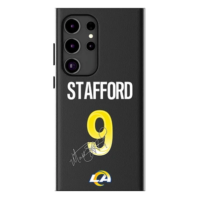 Keyscaper Matthew Stafford Black Los Angeles Rams Galaxy Magnetic Bump Case
