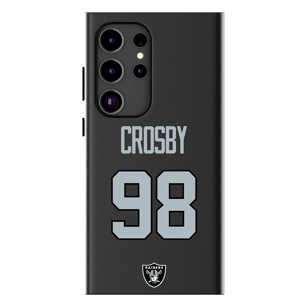 Keyscaper Maxx Crosby Black Las Vegas Raiders Galaxy Magnetic Bump Case