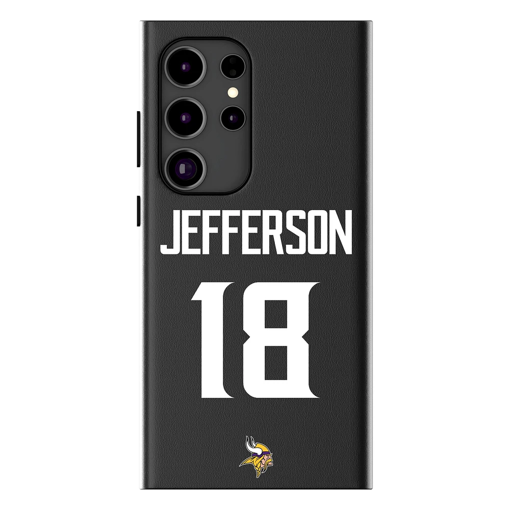 Keyscaper Justin Jefferson Black Minnesota Vikings Galaxy Magnetic Bump Case