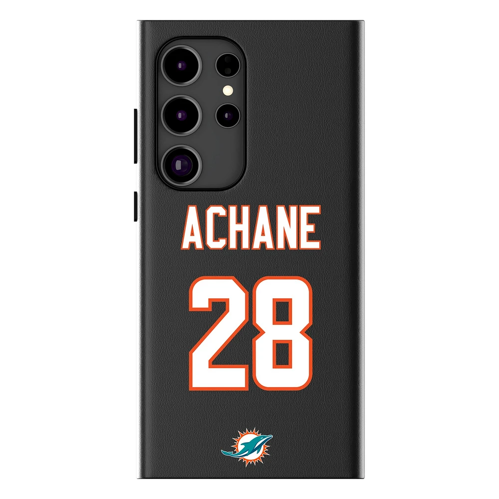 Keyscaper De’Von Achane Black Miami Dolphins Galaxy Magnetic Bump Case
