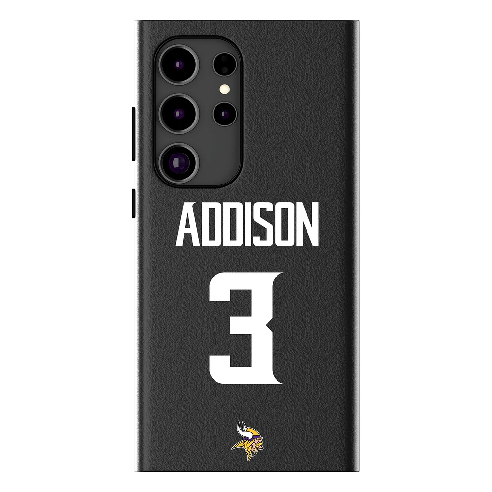 Keyscaper Jordan Addison Black Minnesota Vikings Galaxy Magnetic Bump Case