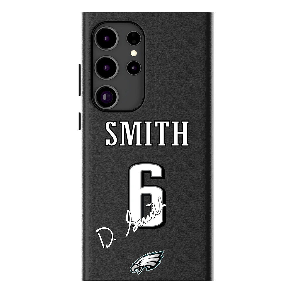 Keyscaper DeVonta Smith Black Philadelphia Eagles Galaxy Magnetic Bump Case