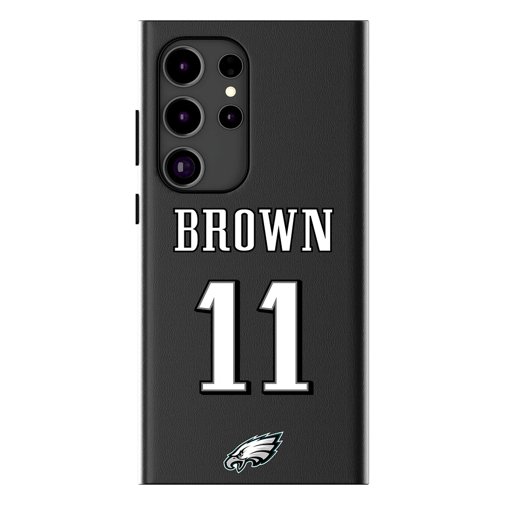 Keyscaper A.J. Brown Black Philadelphia Eagles Galaxy Magnetic Bump Case