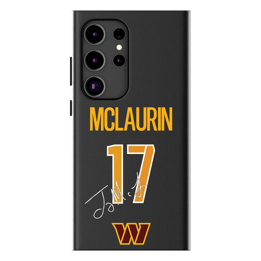 Keyscaper Terry McLaurin Black Washington Commanders Galaxy Magnetic Bump Case