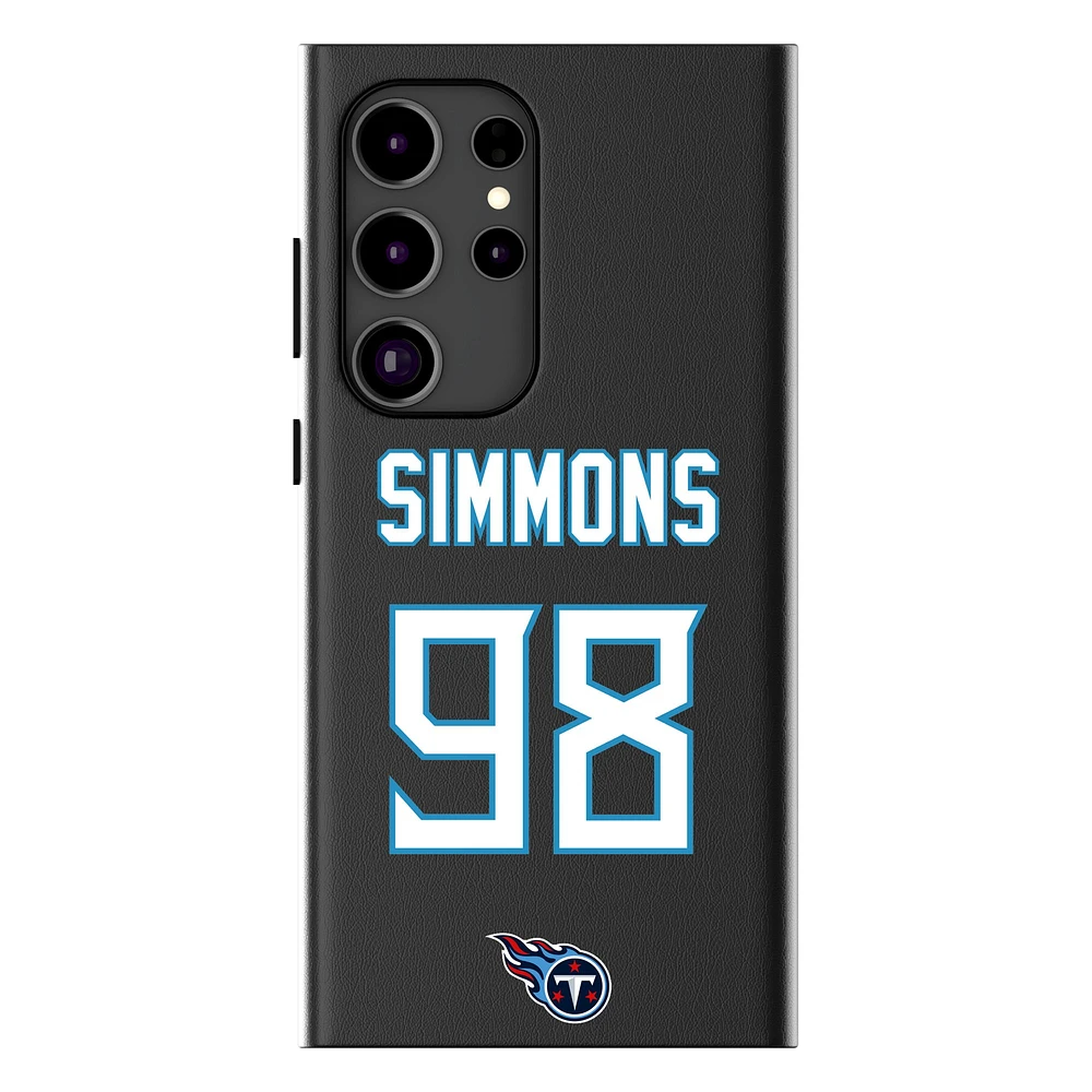 Keyscaper Jeffery Simmons Black Tennessee Titans Galaxy Magnetic Bump Case
