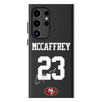 Keyscaper Christian McCaffrey Black San Francisco 49ers Galaxy Magnetic Bump Case