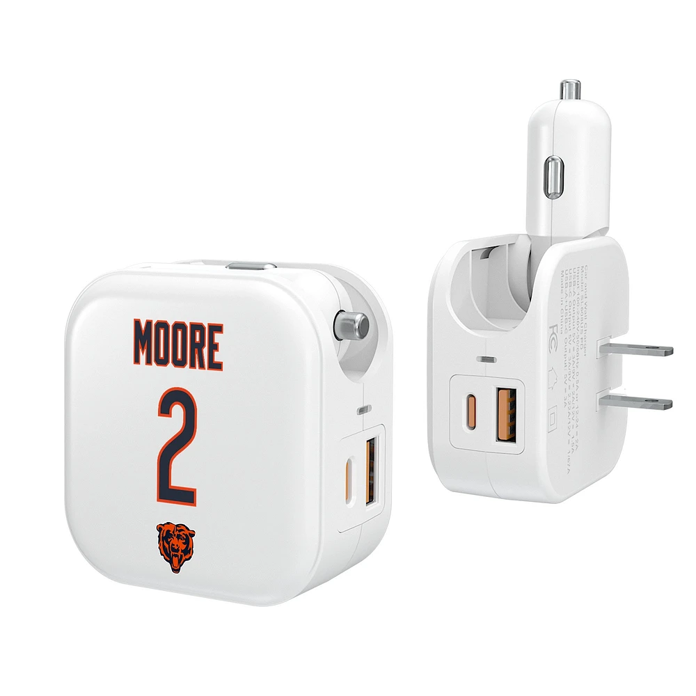 Keyscaper D.J. Moore Chicago Bears Ready 2-in-1 USB Charger